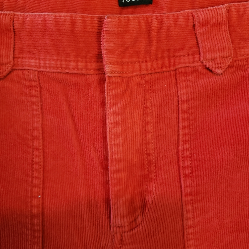 Joseph red corduroy stretch flare pants